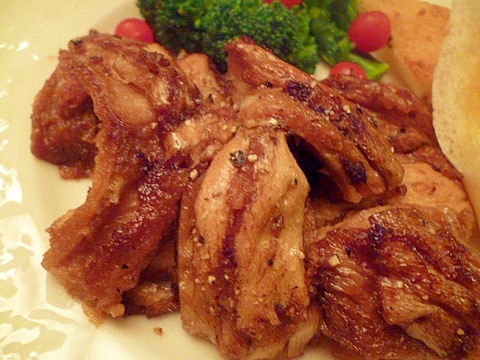 見た目はまるでスペアリブ!車麩の一口ステーキ